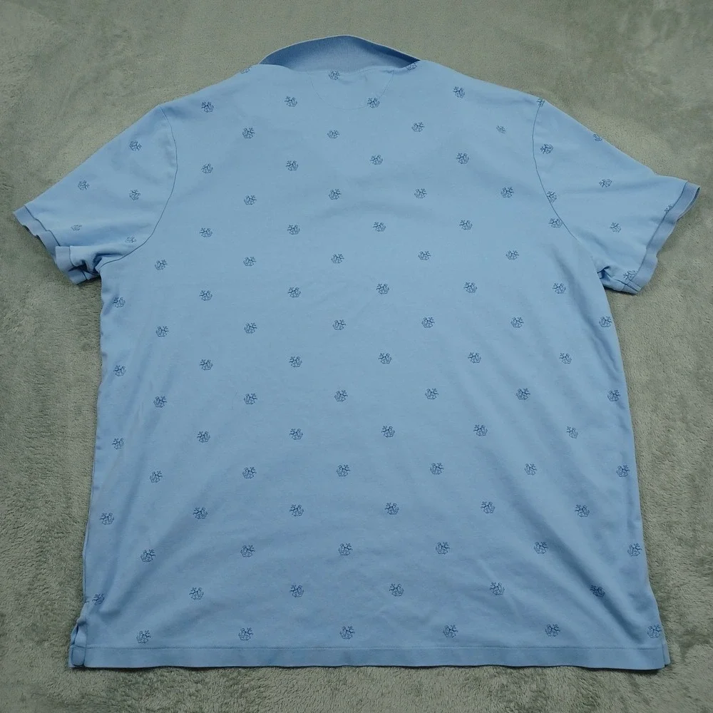 Polo Ralph Lauren Shirt Mens XXL Blue Anchor Sailing‎ All Over Print Classic Fit